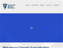 Tablet Screenshot of coloradoscrewmachine.com